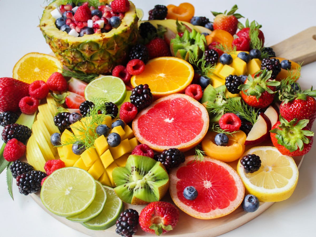 Fresh fruits and vegetables for healthy nutrition