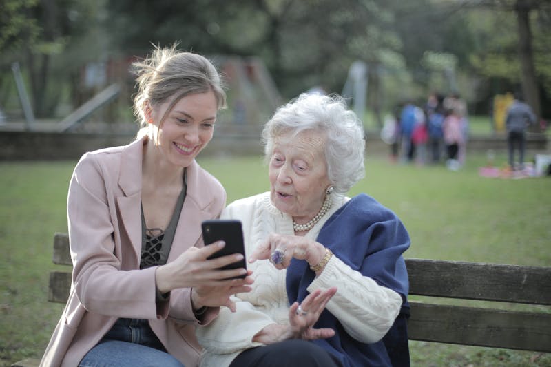 Multigenerational family spending quality time together