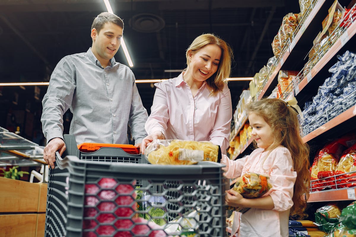 Senior shopping for groceries at a local Orange County market