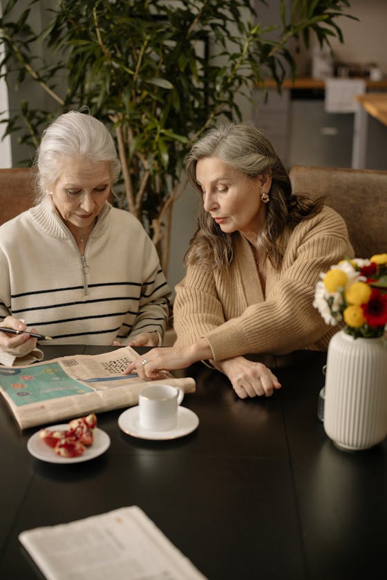 Two Orange County seniors staying mentally engaged with brain-stimulating activities \u2014 a key strategy in Alzheimer's prevention and early-stage care