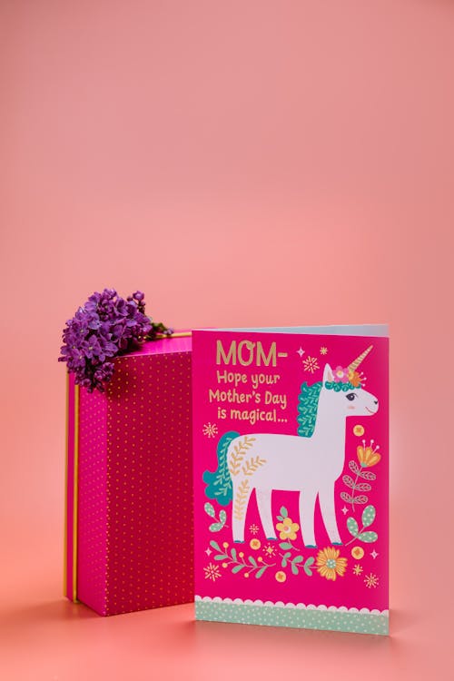 Flowers on a gift box for Mother's Day caregiver appreciation